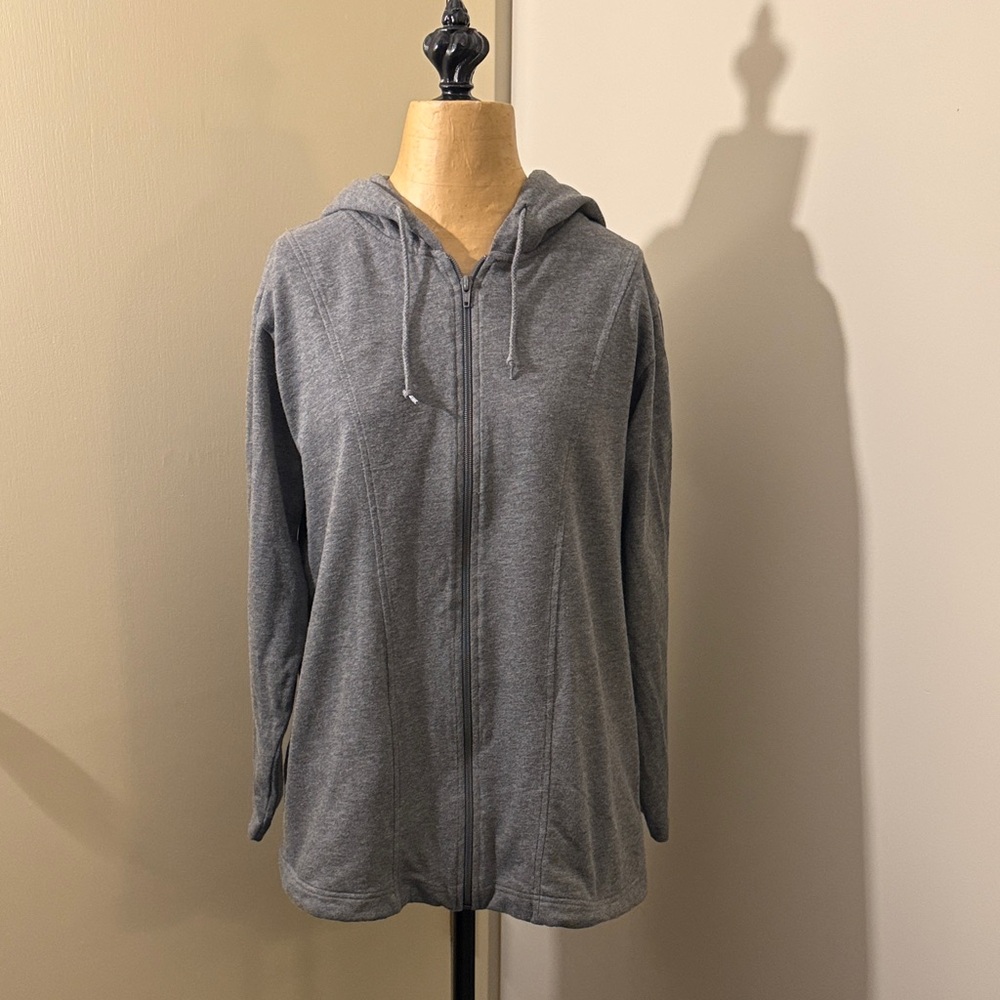 Atvia Gray Zip-Up Hoodie